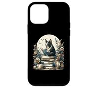 Cute Cottagecore Aesthetic Boston Terrier Reading Book Nerd Case for iPhone 12 mini