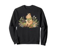 Cute Cottagecore Capybara Tea and Snail Forest Mushroom Sweatshirt