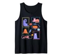 Cute Cottagecore Cats Floral Vintage Collage Graphic Tank Top