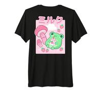 Cute Cottagecore Frog Strawberry Retro 90s Kawaii Aesthetic Premium T-Shirt