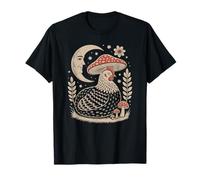 Cute Cottagecore Hen Sleeping Beneath A Wild Toadstool T-Shirt