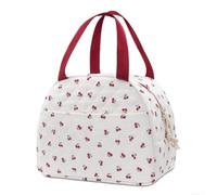Cute Cotton Lunch Bag 27cm Insulated Portable(Stitchlarge cher)