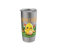 Cute Country Spring Garden Easter Flower Chick Stainless Steel Insulated Tumbler
