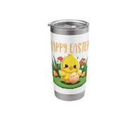 Cute Country Spring Garden Easter Flower Chick Stainless Steel Insulated Tumbler
