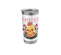 Cute Country Spring Garden Easter Flower Chick Stainless Steel Insulated Tumbler
