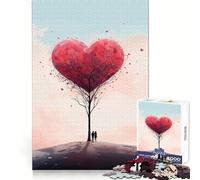 Cute Couple in Love Puzzles for Adults 1000 Pieces Decompress Game Clear Hue Playful Challenge Evening Game (38x26cm)