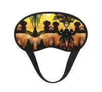 Cute Couple Monkey Polyester Sleep Mask,Light Blocking Sleep Eye Mask,Night Sleeping Mask, Eye Blinder