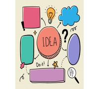 Cute Cover Mind Map Journal with Blank Templates for Thoughts and Ideas, Mind Mapping Notebook, Brainstorming, and Visual Thinking at Work, School, and Home
