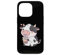 Cute Cow Bubble Tea Kawaii Anime Cows Lover Girls Case for iPhone 13 Pro