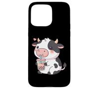 Cute Cow Bubble Tea Kawaii Anime Cows Lover Girls Case for iPhone 15 Pro Max
