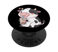 Cute Cow Bubble Tea Kawaii Anime Cows Lover Girls PopSockets Adhesive PopGrip