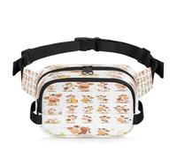 Cute Cow Cheese Waist Bag Multifunction Pack for Travel Sport Running Fanny Pack Bumbag Pouch Purse Belt Bag for Women Men Kids Girls Boys