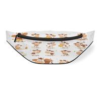 Cute Cow Cheese Waist Bag Pack for Women Men Kids Girls Boys Fanny Pack Bumbags Pouch Purses Belt Bag for Travel Sport Running