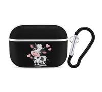 Cute Cow Earphone Case PC Bluetooth Earbud Cove Headphone Cases Compatible with Airpods Pro White-style
