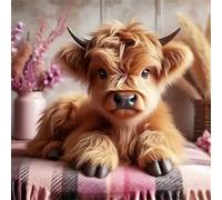 Cute Cow Jigsaw Puzzle 90 Pieces 30x30cm/12x12inch, Difficult jigsaw puzzles for Adults 90, Beautiful Art work, Great Festive Puzzle Gift for Men/Women