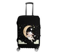 Cute Cow Jumping Over The Moon Luggage Cover Washable Suitcase Protector Anti-Scratch Suitcase Covers Fits 18-32 Inch XL