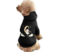 Cute Cow Jumping Over The Moon Print Pet Dog Hoodie Novelty Clothes Pullover Sweatshirt for Small Puppy and Cats
