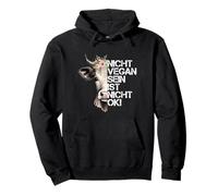 Cute Cow Not Vegan Being Is Not Ok Vegan Pullover Hoodie