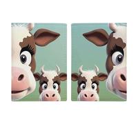 Cute Cow Passport Holder, ID Card Protector Case Passport Holder with Slot Passports Travel Wallet Document Cover for Women And Men