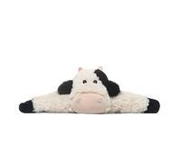 Cute Cow Plush Toy Doll, 41cm Soft Stuffed Cartoon Animal Plushie, Flat Lying Calf Pillow for Girls, Sleep Cuddle Doll for Bed, Nursery, Room Decor, Plush Toy for Cross-Border Market