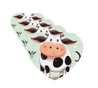 Cute Cow Polka Dot 4 Pcs Car Air Freshener Lavender Hanging Scented Cards Automotive Scented Hanging Sheets Heart Shape For Car Home Office Closet Bathroom