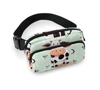 Cute Cow Polka Dot Fanny Pack for Women Men Adjustable Waist Bag Belt Bag for Travel Sports Hiking, style, 20x13cm