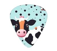 Cute Cow Polka Dot Guitar Paddle 12 Pack Guitar Picker Suitable For Bass Guitar Electric Guitar Soundtrack Guitar Yukrili