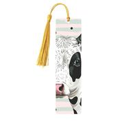 Cute Cow Polka Dot Printed Metal Bookmarks M - Gold Lightweight Aluminium Book Marker for Books, Journals & Gifts, Ideal Book Lovers, Holiday Decor & Crafts