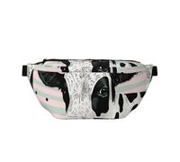 Cute Cow Polka Dot Printed Waist Bag Adjustable Bum Bag Lightweight Travel Waist Fanny Pack Belt for Walking Cycling Hiking Travel