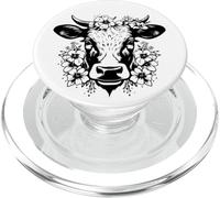 Cute Cow Portrait - Cow Head - Farm Animal - Angry Bull PopSockets PopGrip for MagSafe