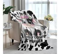 Cute Cow Print Blanket Fleece Throw for Couch Bed Sofa Travel and Camping, Soft Plush Throw Blanket for for All Seasons 40"x50" - Warm Plush Throw Blank for Women, Men and Kids