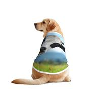 Cute Cow Print Dog Outfit Sleeveles, Funny Pet Dog Clothes Machine Washable Shirt Vest For Medium Large Dogs