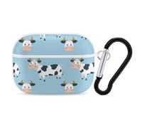 Cute Cow Print Earphone Case PC Bluetooth Earbud Case Headphone Cases Compatible with Airpods Pro White-style