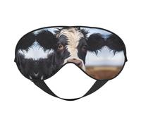 Cute Cow Print Eye Mask for Comfortable Sleep – Elastic Nighttime Shade, Perfect for Plane, Travel, and Meditation