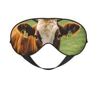 Cute Cow Print Eye Mask,Silk-Like Sleep Mask,Night Sleeping Mask for Men Women,for Sleep Relaxation