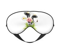 Cute Cow Print Functionality Cozy Eye Mask Adjustable Strap Nap Night Travel Camping Yoga Relax