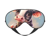 Cute Cow Print Functionality Outdoor Travel Eye Mask Breathable Camping Meditation Yoga Friendly