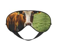 Cute Cow Print Functionality Outdoor Travel Eye Mask Breathable Camping Meditation Yoga Friendly