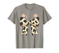 Cute Cow Print Pattern Coquette Bow Cowprint T-Shirt