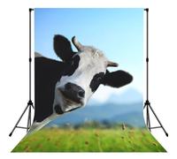 Cute Cow Print Photo Studio Background 5x7ft Soft Photo Backdrop Curtain For Studio Content Creator Equipment
