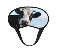 Cute Cow Print Sleep Eye Mask Light Blocking Soft and Comfortable Night Eye Blinder for Women Men for Sleeping Travel Night Shift