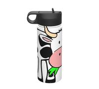 Cute Cow Print Travel 18oz Sports Insulated Kettle Water Kettle Stainless Steel Kettle Portable Cup