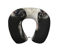 Cute Cow Print Travel Pillows For Airplanes,U Shaped Memory Foam Neck Pillow For Car,Home,Office