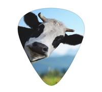 Cute Cow Printed,12 Pcs Guitar Pick,3 Different Thickness Plectrums for Acoustic Guitar Bass Ukulele (0.46mm 0.96mm 0.71mm)