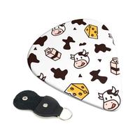 Cute Cow Printed Guitar Picks 6 Pcs Guitar Plectrum Acoustic Electric Guitar Pick For Bass Electric Acoustic Guitars Ukulele Thin Medium Thick Set 0.46mm