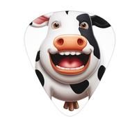 Cute cow Printed pick set - 12 pieces, thin, medium and thick guitar picks, suitable for guitar, bass, electric guitar and ukulele