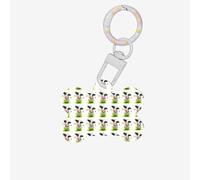 Cute Cow Printing 1 Pc Dog Bone Shape Id Tags Double Sided with Key Ring Craft for Pets