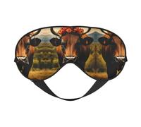 Cute Cow Printing Double-Sided Eye Mask,Blackout for Sleeping, Comfort Sleep Eye Mask for All-Occasion