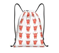 Cute Cow Sack Backpack Design Drawstring Gym Bag Unisex Draw String Back Bag For Men School Fishing 39X46Cm