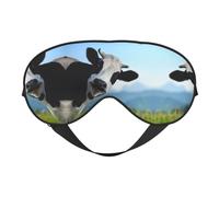 Cute Cow Sleep Eye Mask Smooth Soft Adjustable Shading Blindfold Eye Mask for Rest Travel